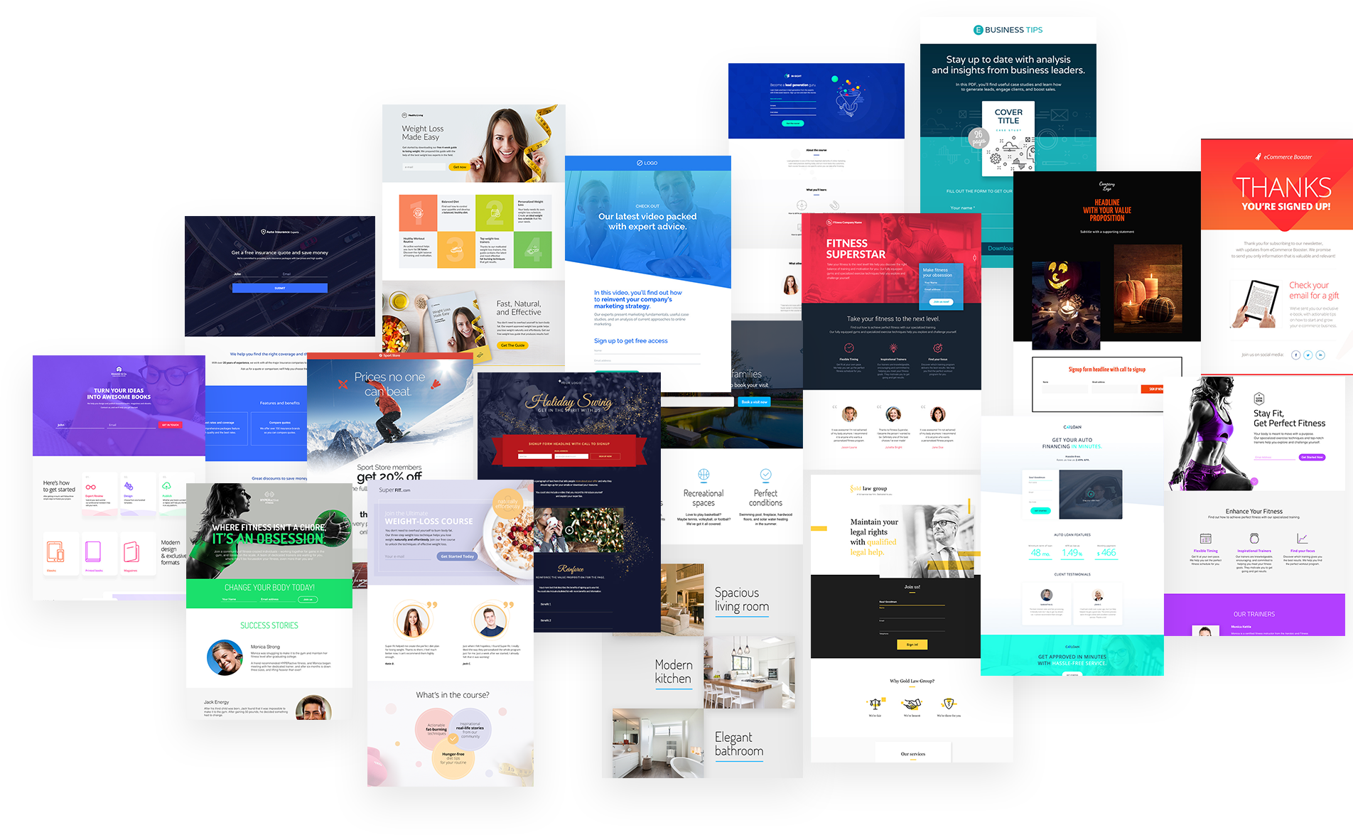 Landing Page Collage